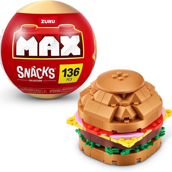 Snacks MAX Premium Snacks Series 1 Capsule BURGER 136 pcs Building Bricks SEALED - Picture 1 of 13